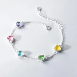 Pulsera de corazones de colores 