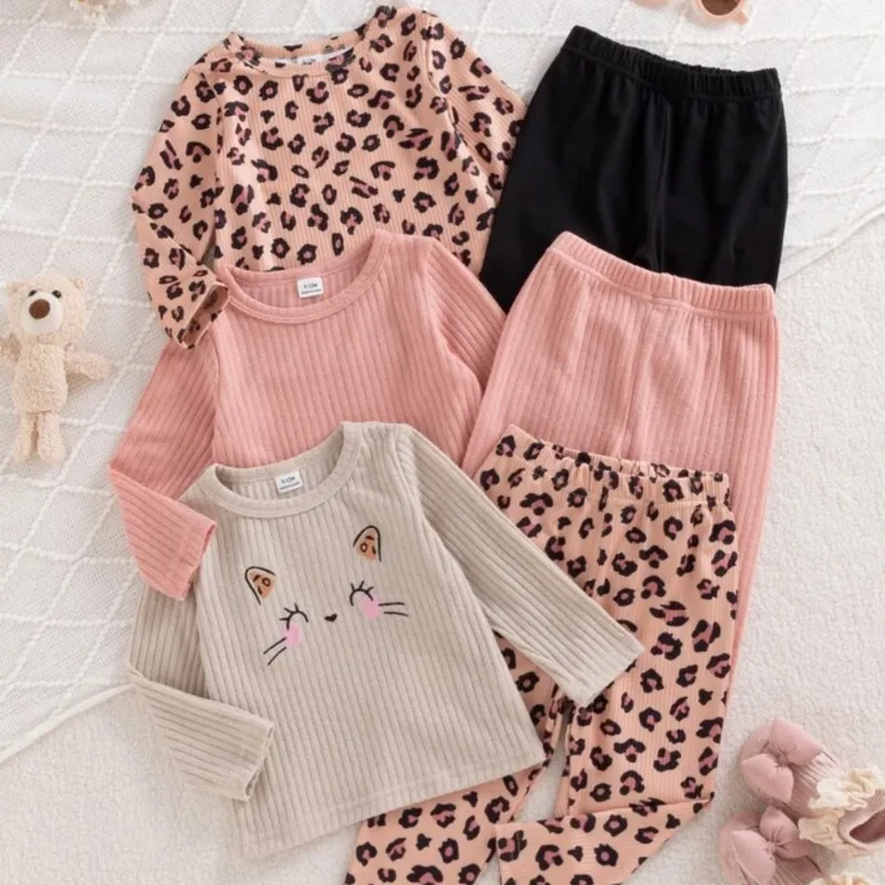 Conjunto de niñas de mangas largas