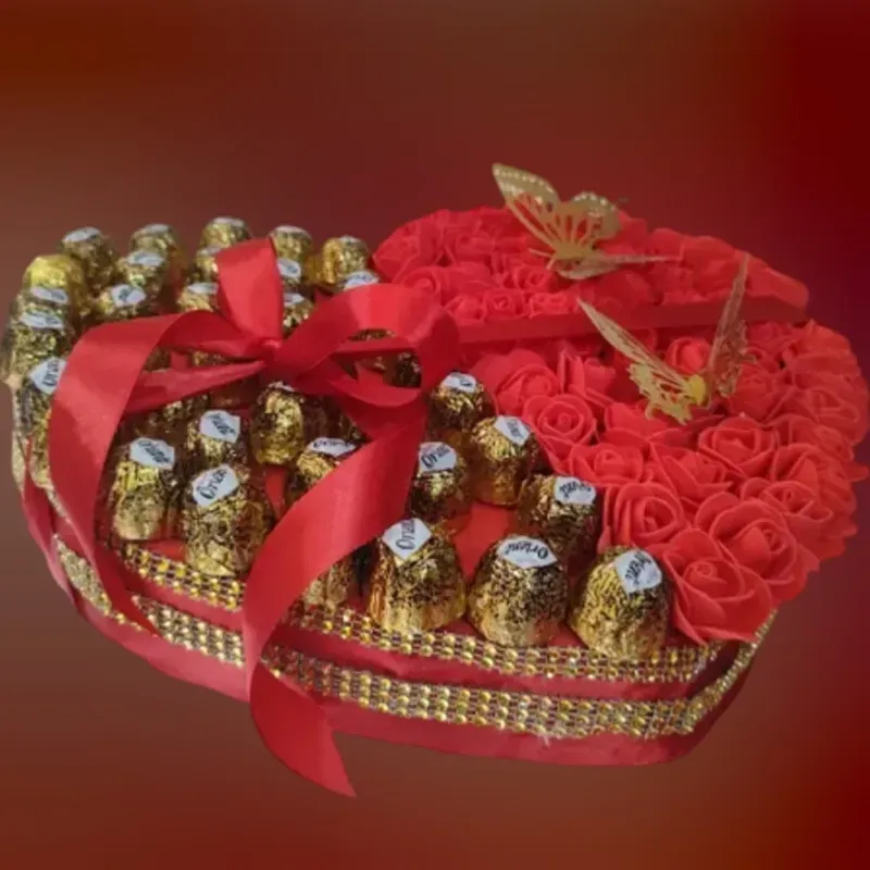 Luxury Heart-Box Rojo