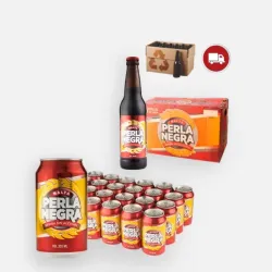 MALTA PERLA NEGRA CAJA DE 24 LATAS DE 330 ML.