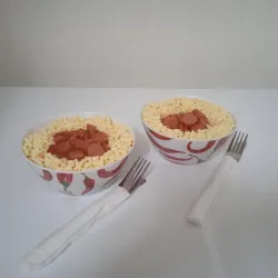 Espagueti/ jamón, chorizo o salchicha
