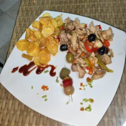 Lonjas de pollo grille