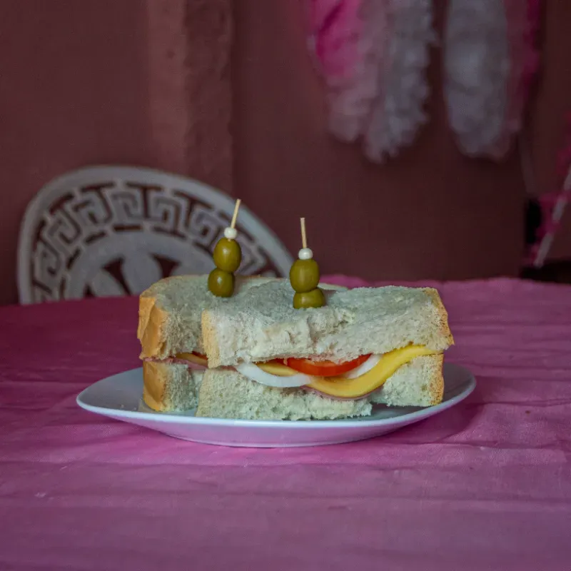 Sándwich de jamón de queso 