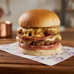 Doble Hamburguesa 🍔, Queso 🧀, Jamón, Chorizo, Ketchup
