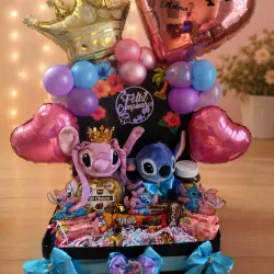 Hermosa Caja de Regalo Temática Stitch