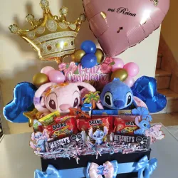 Hermosa Caja de Regalo Temática Stitch