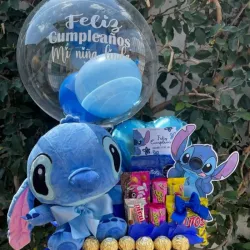 Regalo de globo y peluche de Stitch