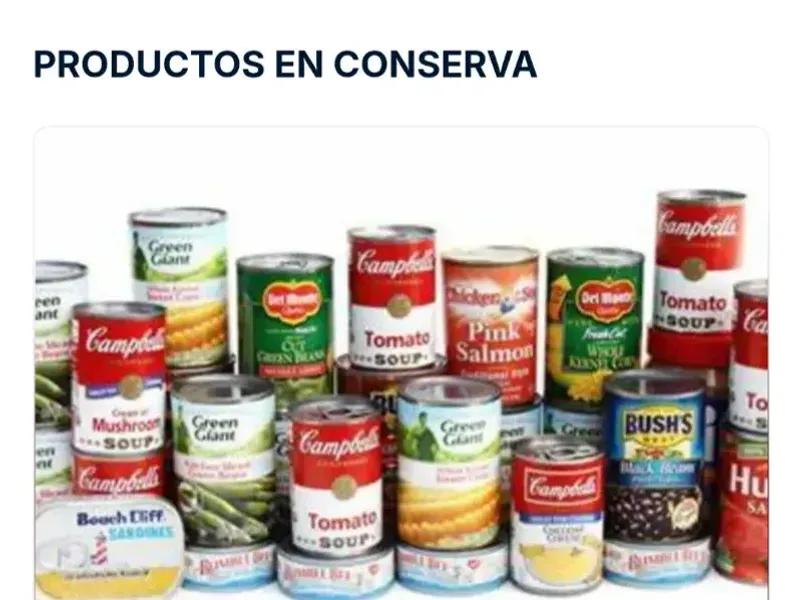 Producto enlatados 