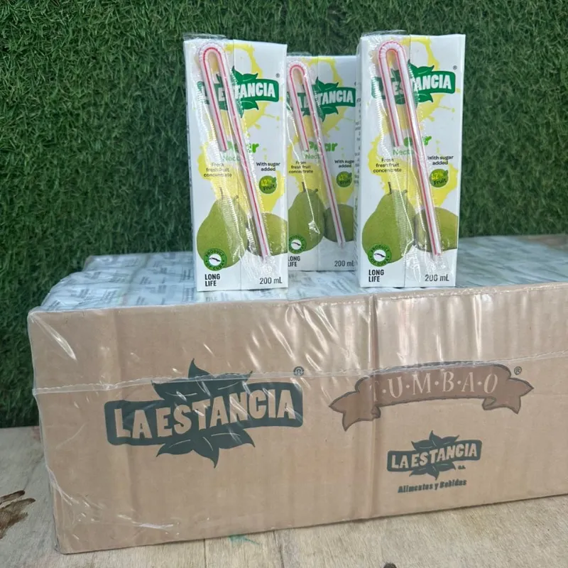 Caja de jugo de pera 