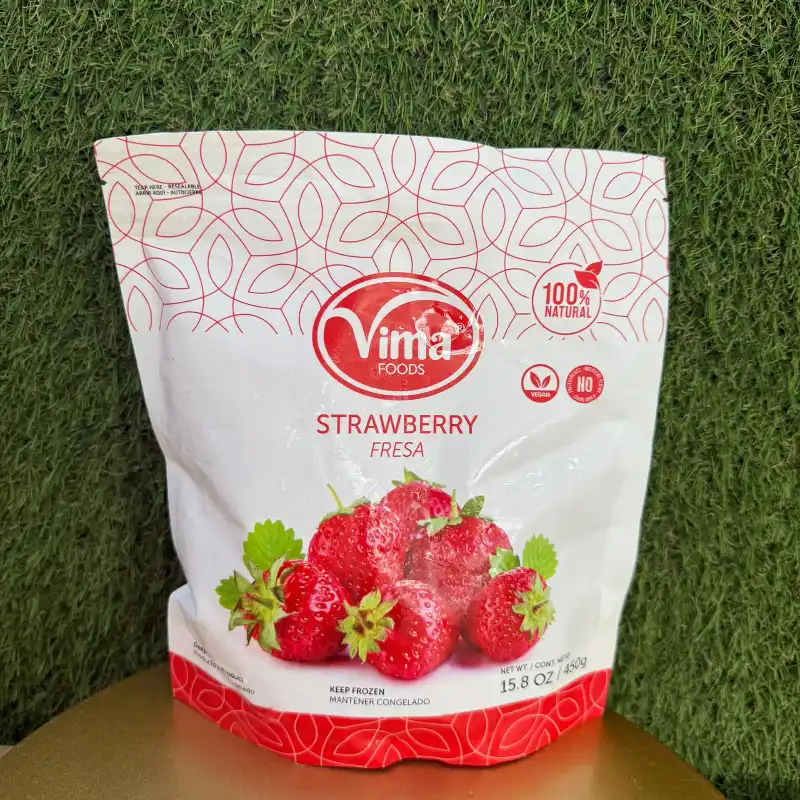 Fresas en bolsas congeladas