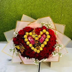 Ramo de flores con pasas