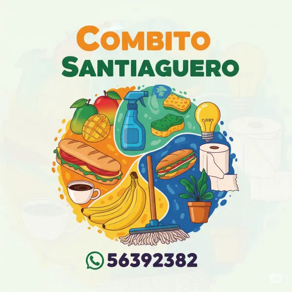 Entrega de Combos de comida y aseo en Santiago Cuba 
Formas de pago:
Zelle 
Bizum
Iban
USD
Euro
Transferencia MN 
Etc....