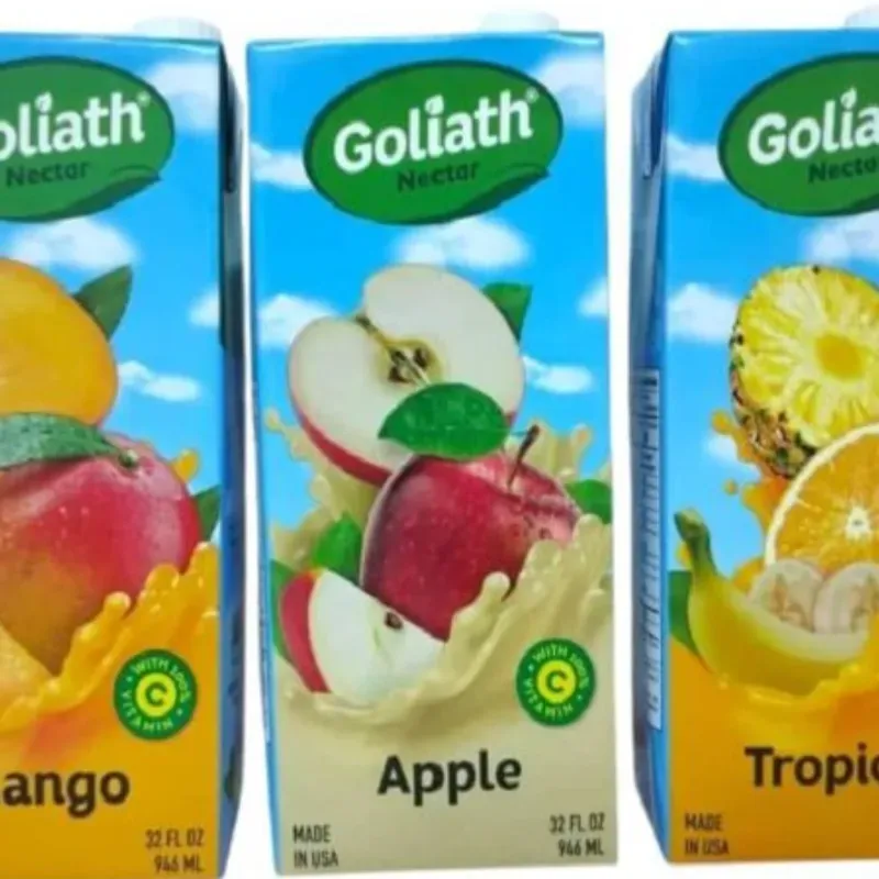 Cajas de jugo . 