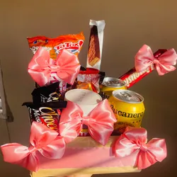 Cajita lazos rosados
