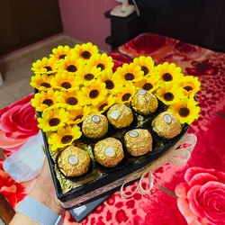 Corazón de girasoles 🌻