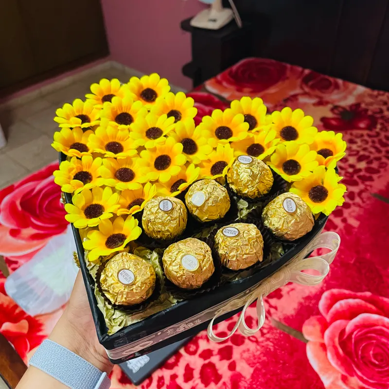 Corazón de girasoles 🌻