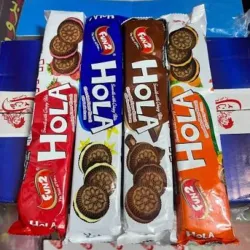 Galletas "Hola" rellenas sabor vainilla (caja 24 U)