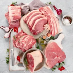 Carne de cerdo al corte 