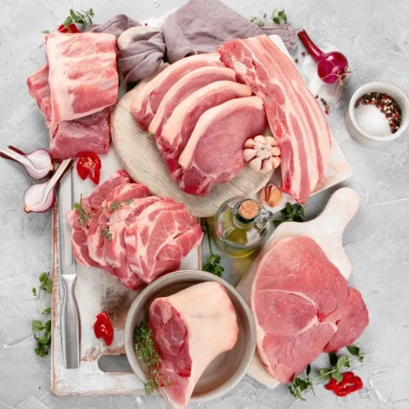 Carne de cerdo al corte 