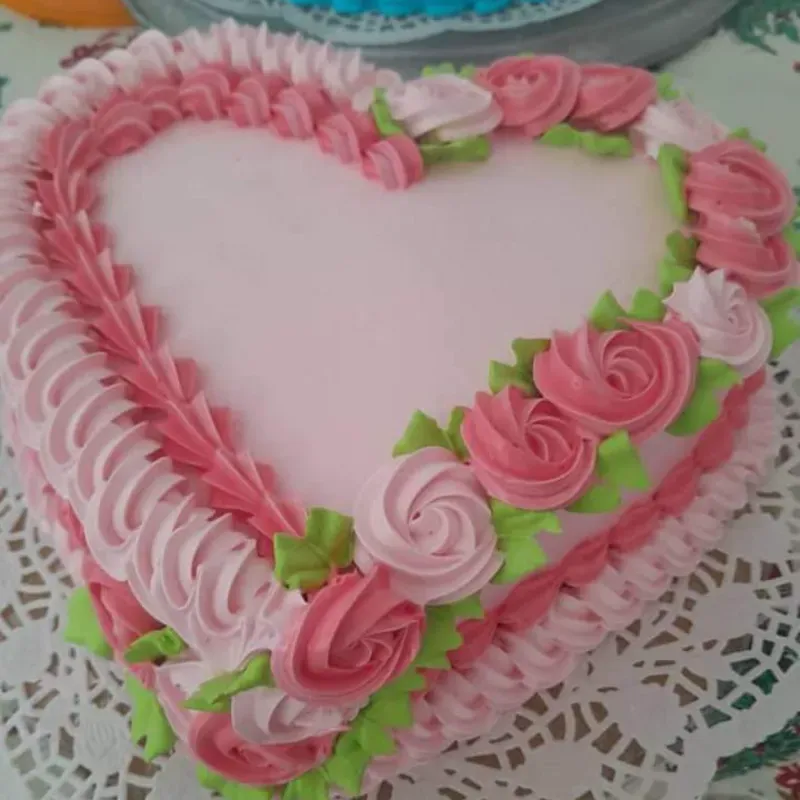 Cake capuchino en forma de corazón 