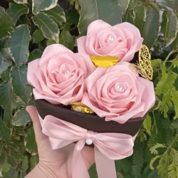 Corazón 3 Rosas Eternas Premium 