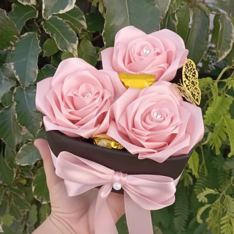 Corazón 3 Rosas Eternas Premium 