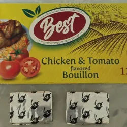 Caja de 12 cuadritos de pollo con tomate