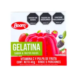 Gelatina Sabor a Frutos Rojos 40g