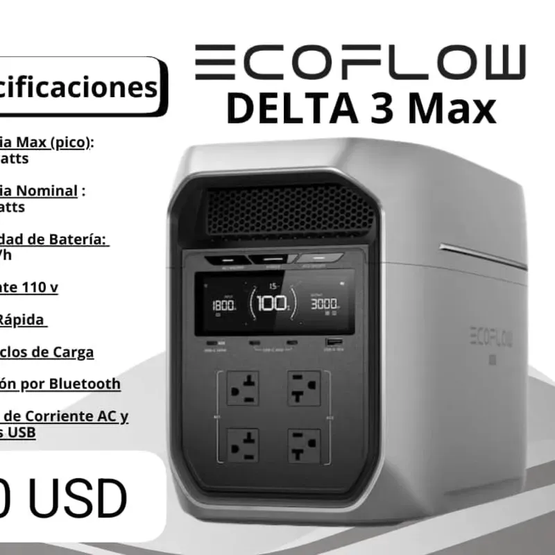 Estación de energía delta 3 max 〽️ Ecoflow
