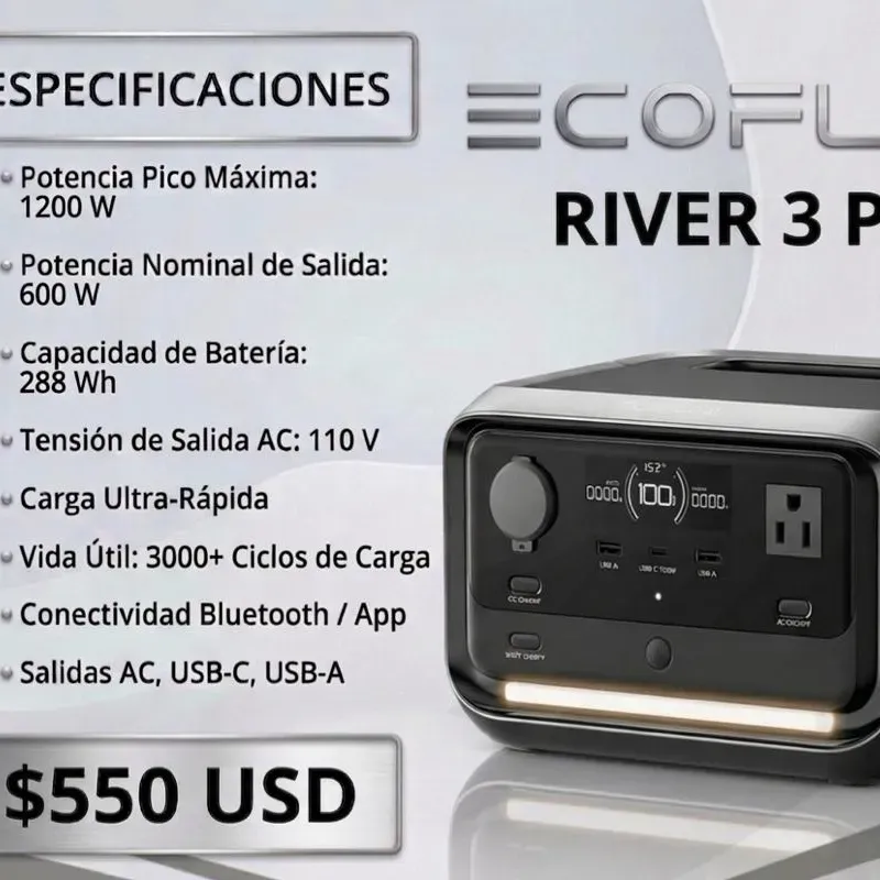 Estación de Energía 〽️Ecoflow River 3 Plus
