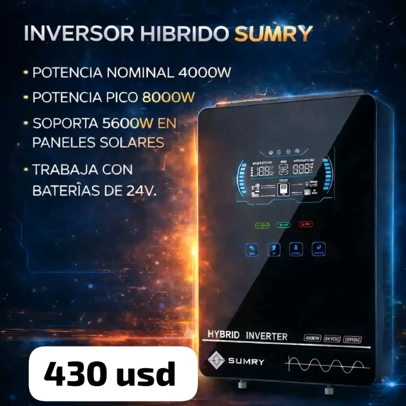 Inversor Híbrido 4000W pico de 8000W