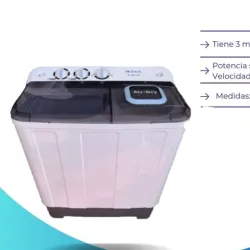 Lavadora semiautomática Milexus 9kg