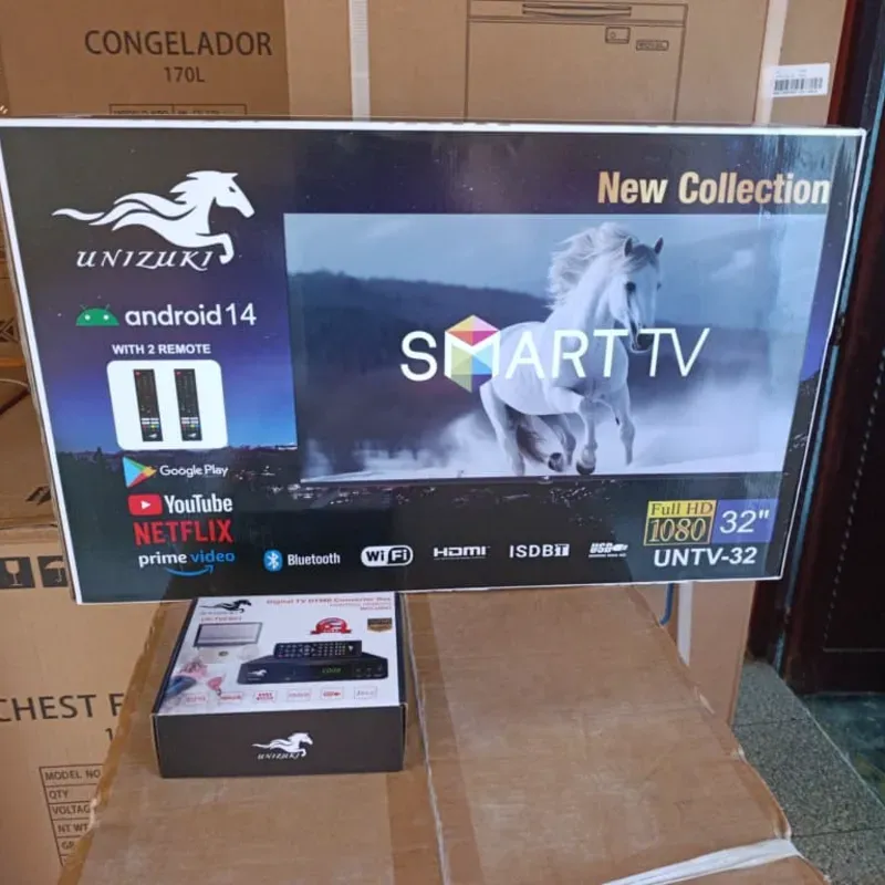 Smart tv 32" traen 2 mandos con cajita hd externa