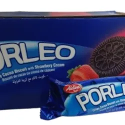 Galletas de chocolate porleo con crema de fresa