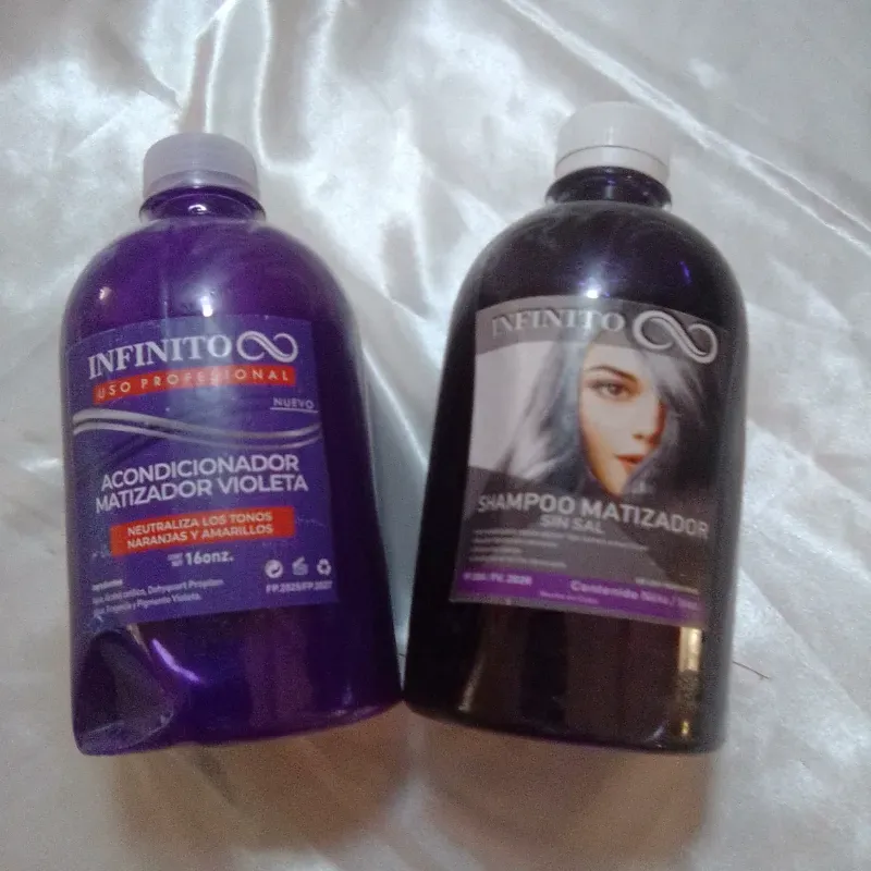 Juego de champú y acondicionador matizador