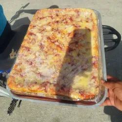 Pizza familiar d/ jamón y queso 