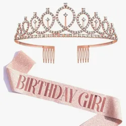 Banda de Feliz Cumpleaños y Corona