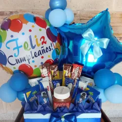 Caja azul grande