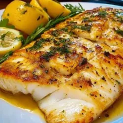 Filete de pescado en salsa de limón