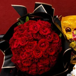 Ramo de 60 Rosas naturales