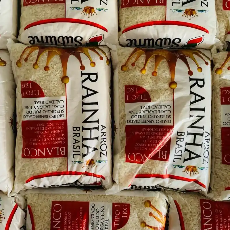 Bolsas de arroz brasileño