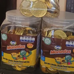 Pomo de monedas de chocolate 