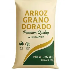 Arroz importado por saco de 100 libras