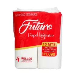 Papel higiénico (4 rollos ) 2 paquetes