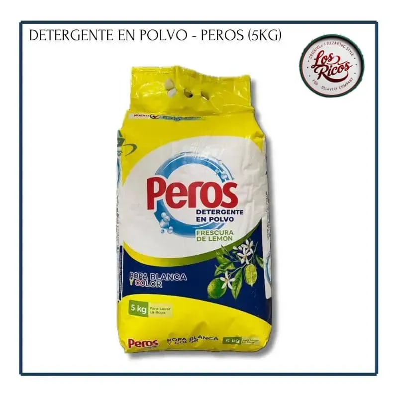 Detergente en polvo PEROS de 5kg🍋