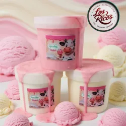 Tina de Helado de Fresa🍓 con galletitas 4.5lt