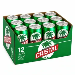 12 latas de cerveza CRISTAL