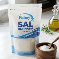 2 estuches de sal refinada x 3 USD