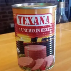 2 latas de carne de res tipo spam x 5 USD 
