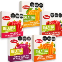 5 cajitas de gelatina ( 40 g cada una )